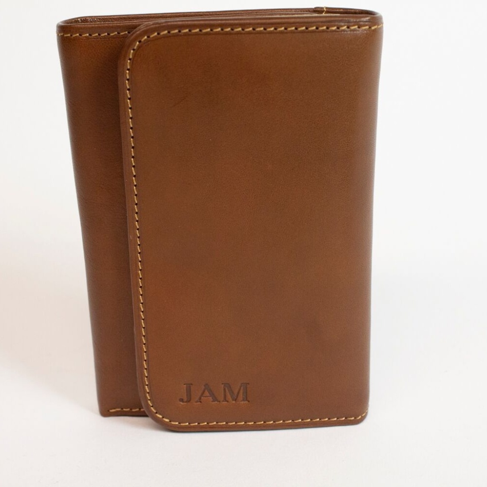 Tony Perotti Italian Leather Trifold Clutch Wallet